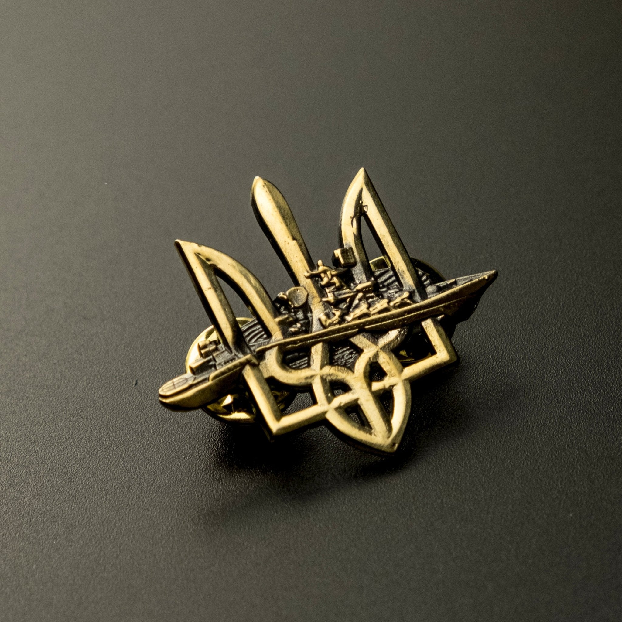 Trident of Triumph - Pin (Recycled Artillery Shells) - Saint Javelin