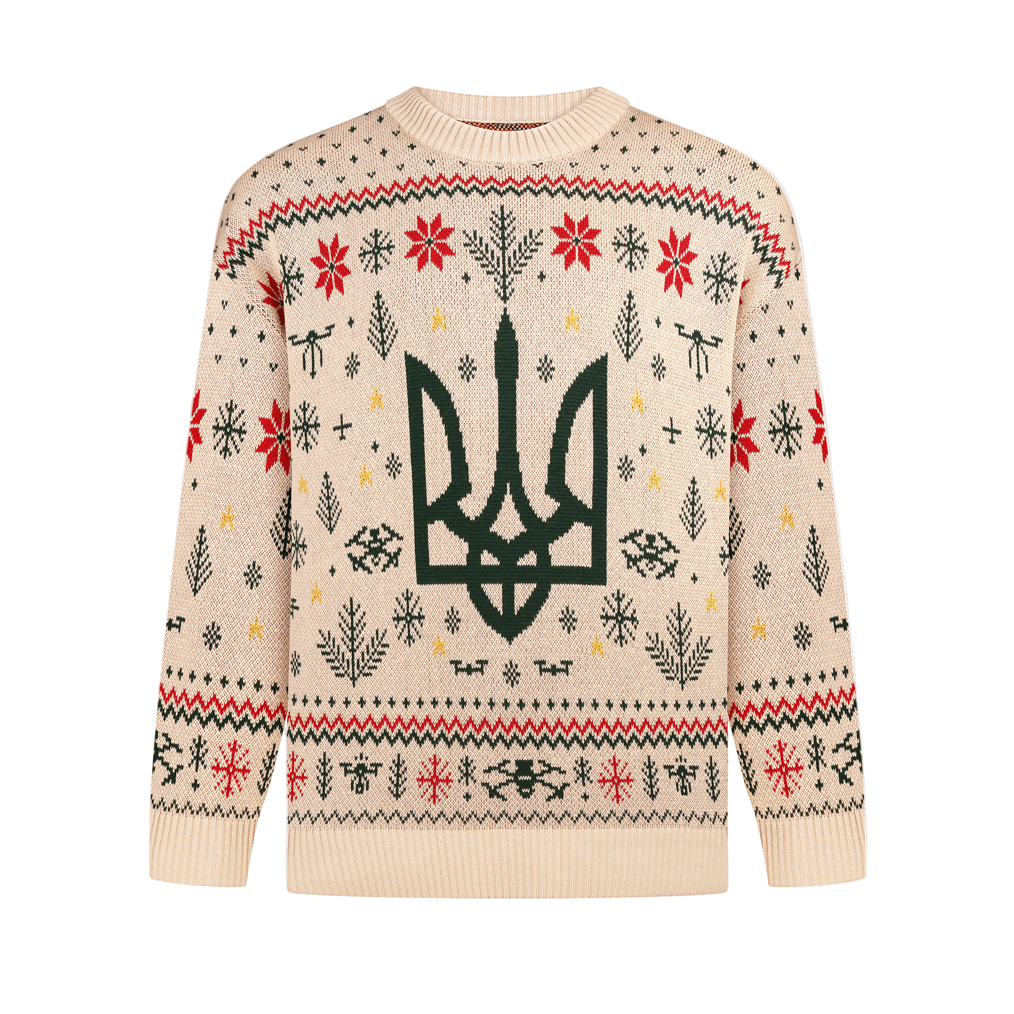 Knitted TRYZUB Christmas Sweater