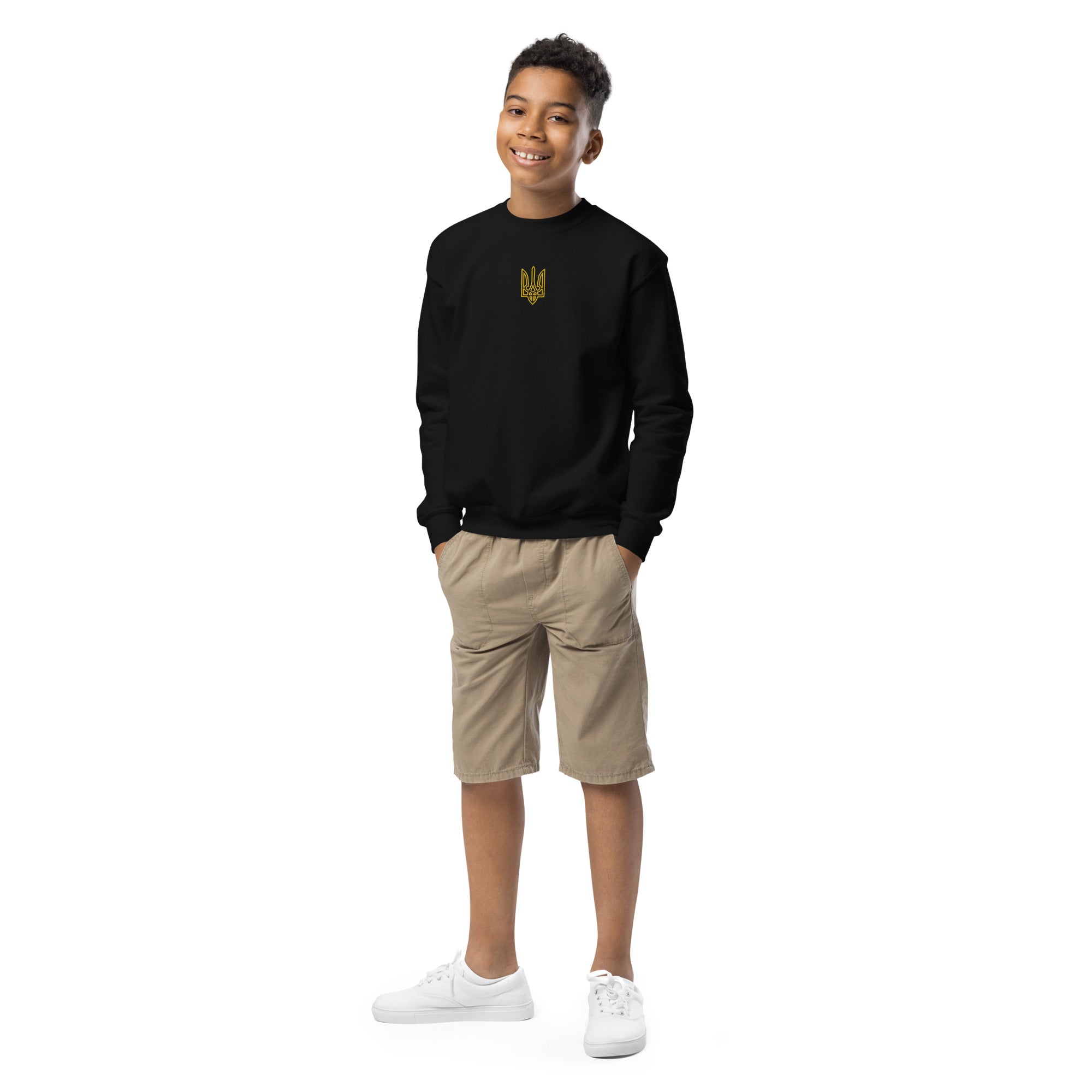 Tryzub - Embroidered Youth Crewneck Sweatshirt - Saint Javelin