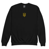 Tryzub - Embroidered Youth Crewneck Sweatshirt - Saint Javelin