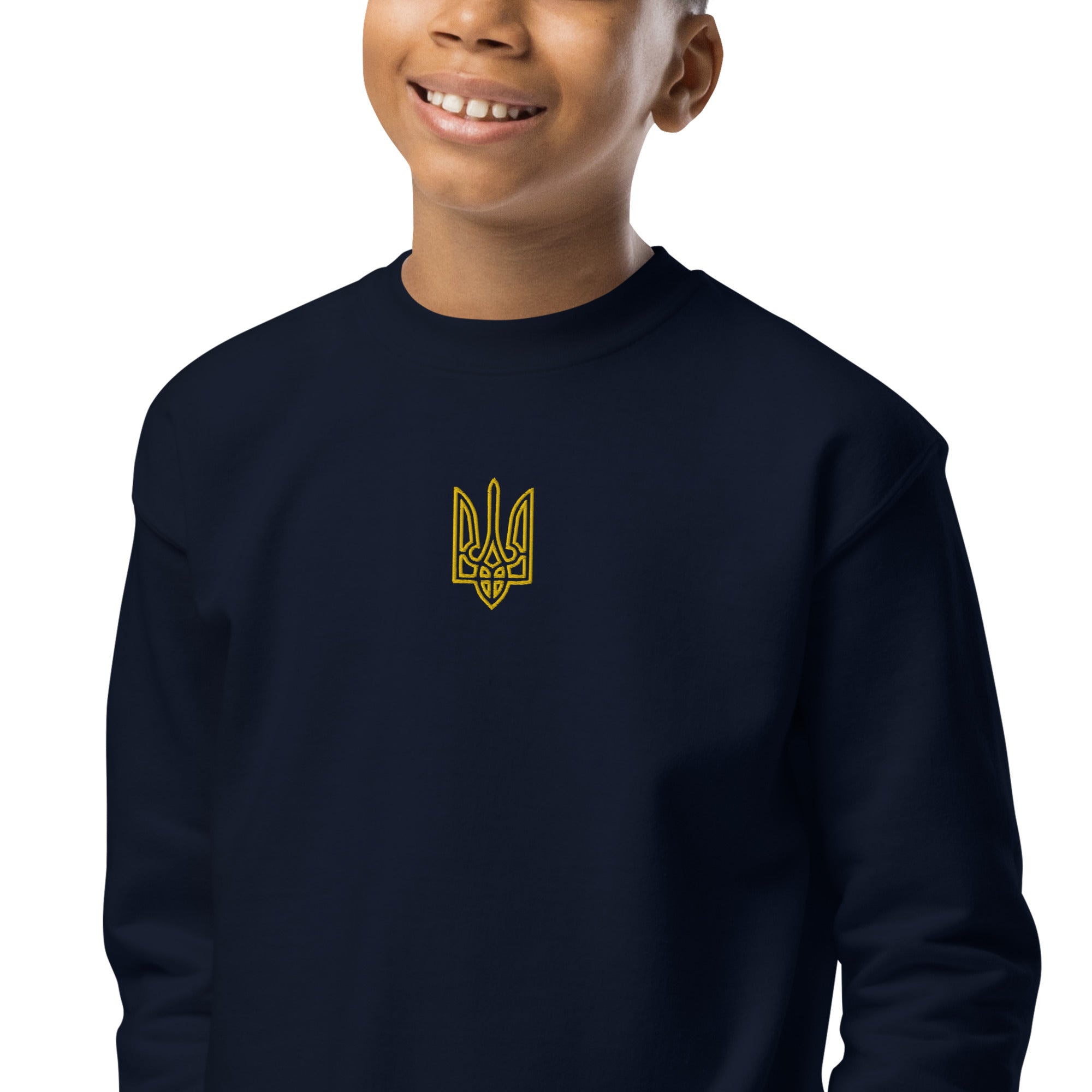 Tryzub - Embroidered Youth Crewneck Sweatshirt - Saint Javelin