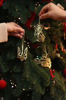 Tryzub Holiday Ornament - Recycled Artillery Shells