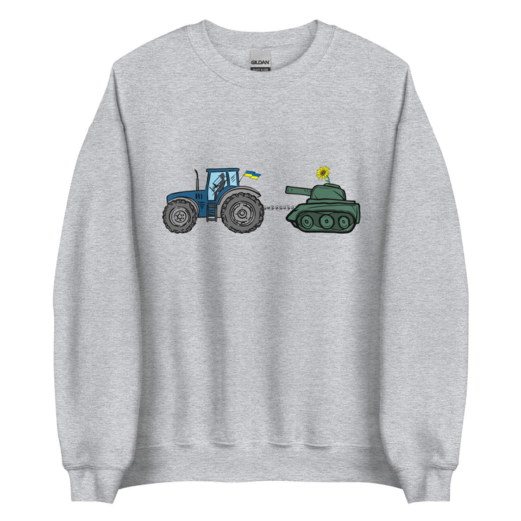 A Ukrainian Farmer Finds a Russian Tank - Adult Crewneck Sweatshirt