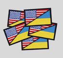 USA Ukraine Flag Embroidered Patch - 5 Pack - Saint Javelin