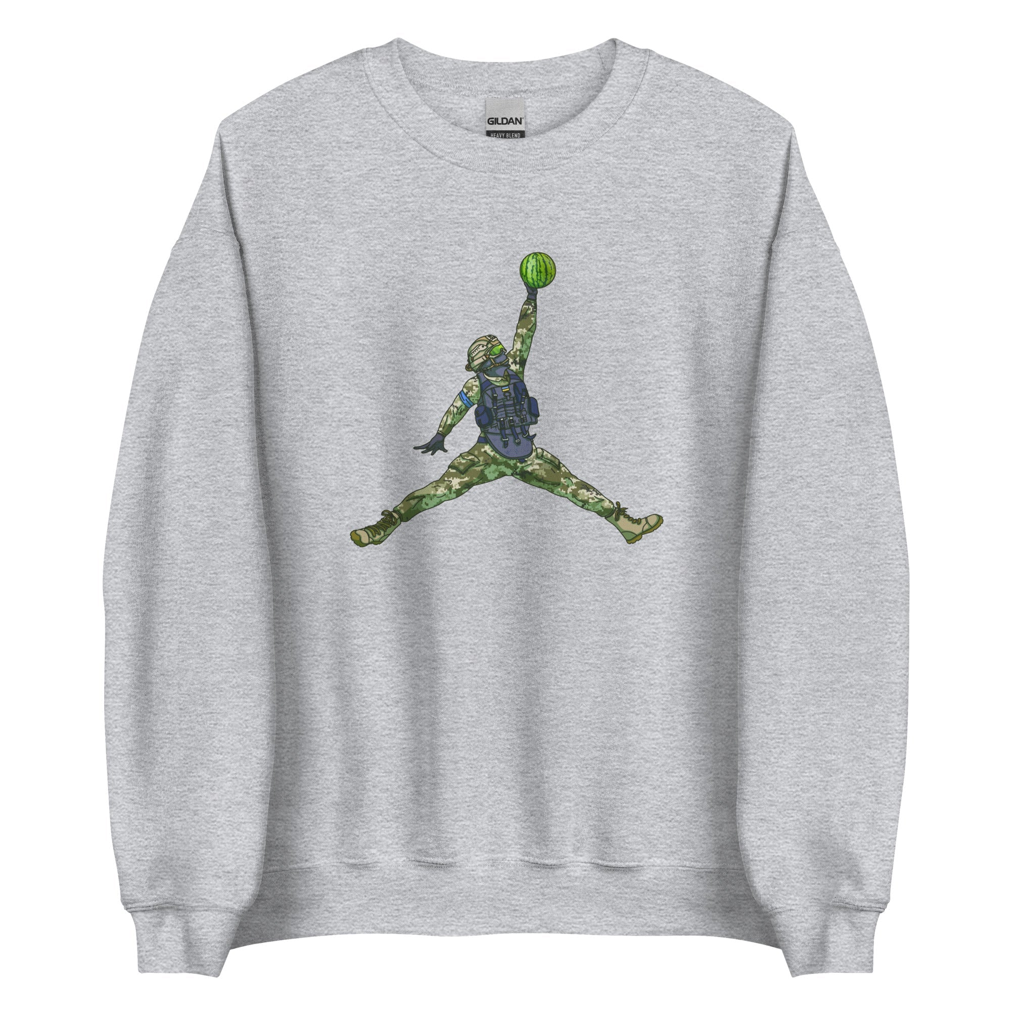Watermelon Warrior - Adult Crewneck Sweatshirt - Saint Javelin