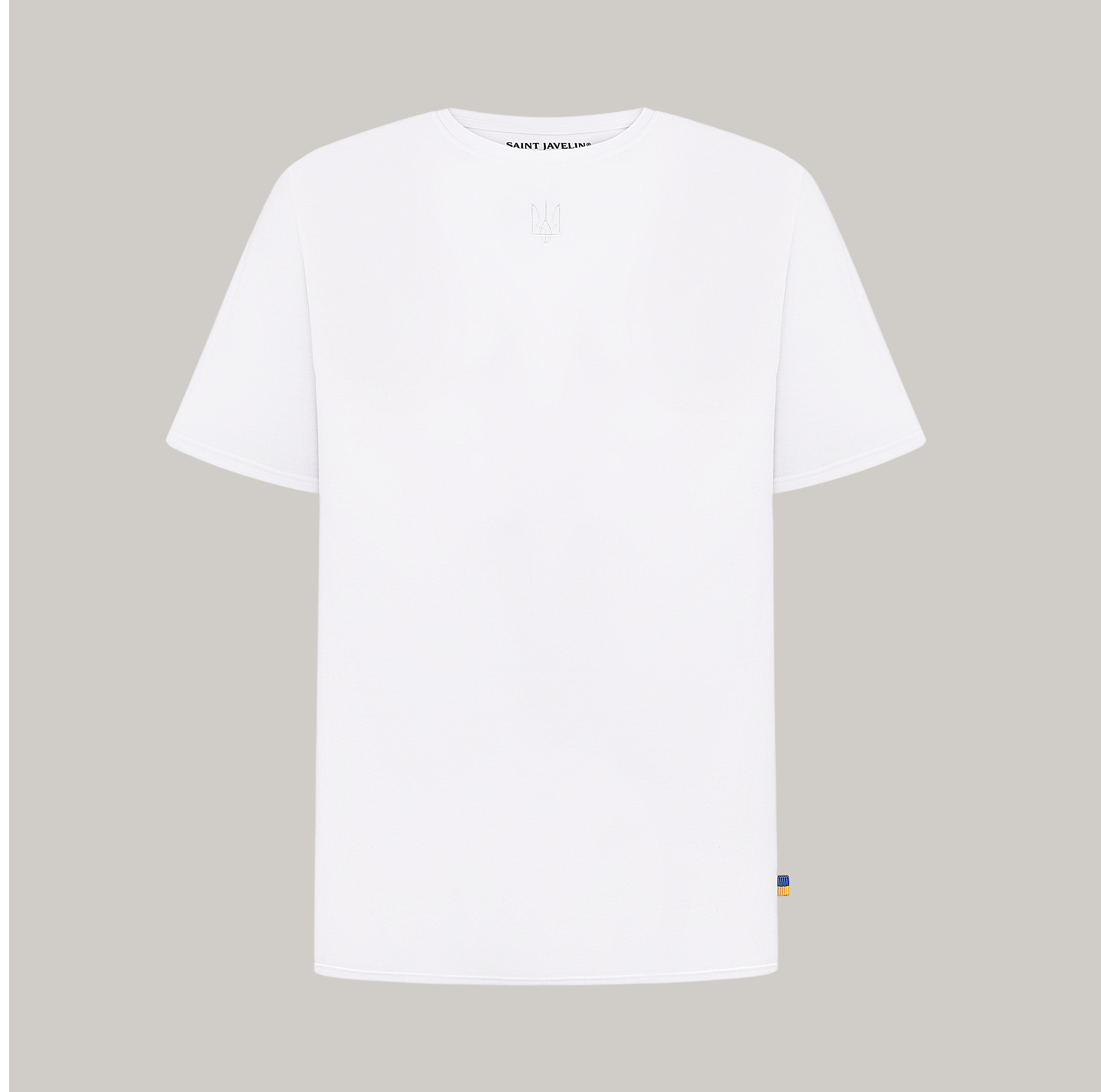 White on White Tryzub Embossed - Bamboo T-Shirt