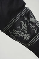 Black / Olive — Women's Saint Javelin vyshyvanka, embroidered linen shirt