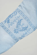 Blue / Blue — Women's Saint Javelin vyshyvanka, embroidered linen shirt