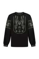 Black / Olive — Women's Saint Javelin vyshyvanka, embroidered linen shirt