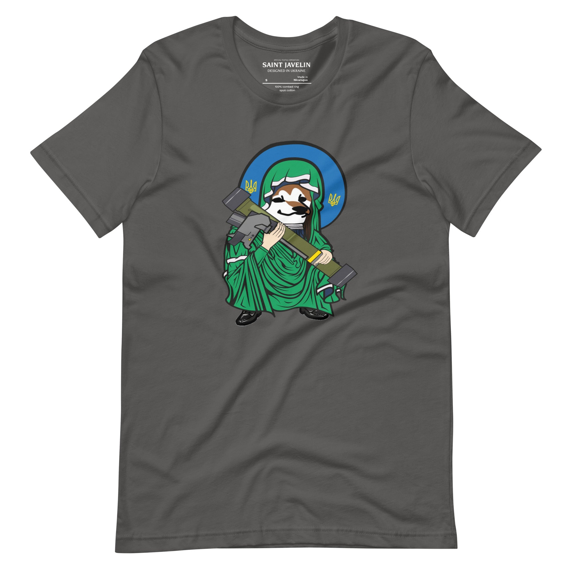 2 in 1 - Saint Javelin and NLAW Fellas - Adult TShirt - Saint Javelin