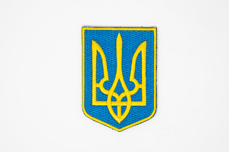 Blue and Yellow Tryzub - Velcro Patch