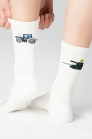Made in Ukraine - Ukrainian Farmer Finds a Russian Tank - Athletic Socks