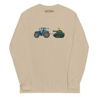 A Ukrainian Farmer Finds a Russian Tank - Adult Long Sleeve Shirt - Saint Javelin