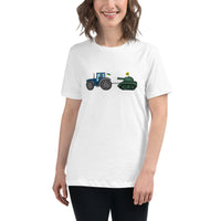 A Ukrainian Farmer Finds a Russian Tank - Adult Women's TShirt - Saint Javelin