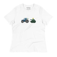 A Ukrainian Farmer Finds a Russian Tank - Adult Women's TShirt - Saint Javelin