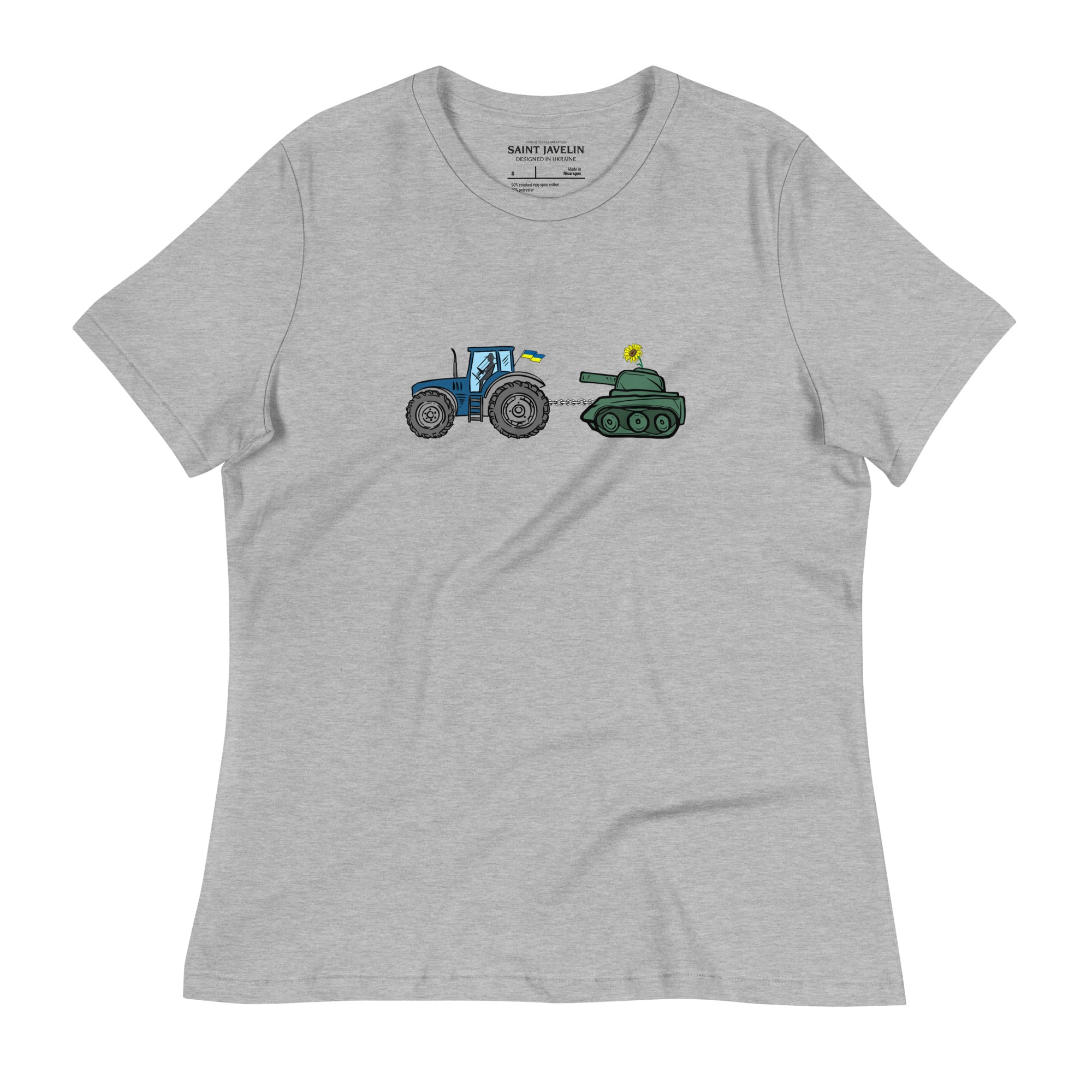 A Ukrainian Farmer Finds a Russian Tank - Adult Women's TShirt - Saint Javelin