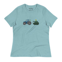 A Ukrainian Farmer Finds a Russian Tank - Adult Women's TShirt - Saint Javelin