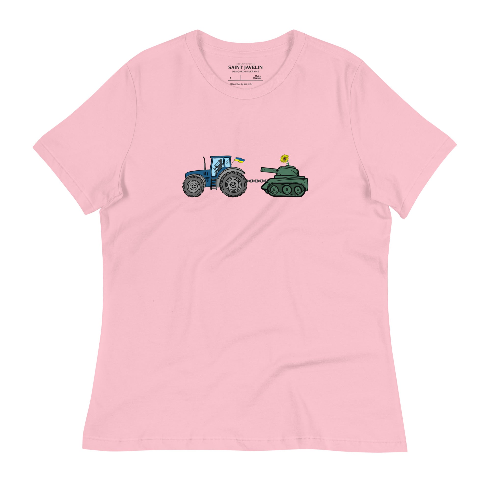 A Ukrainian Farmer Finds a Russian Tank - Adult Women's TShirt - Saint Javelin