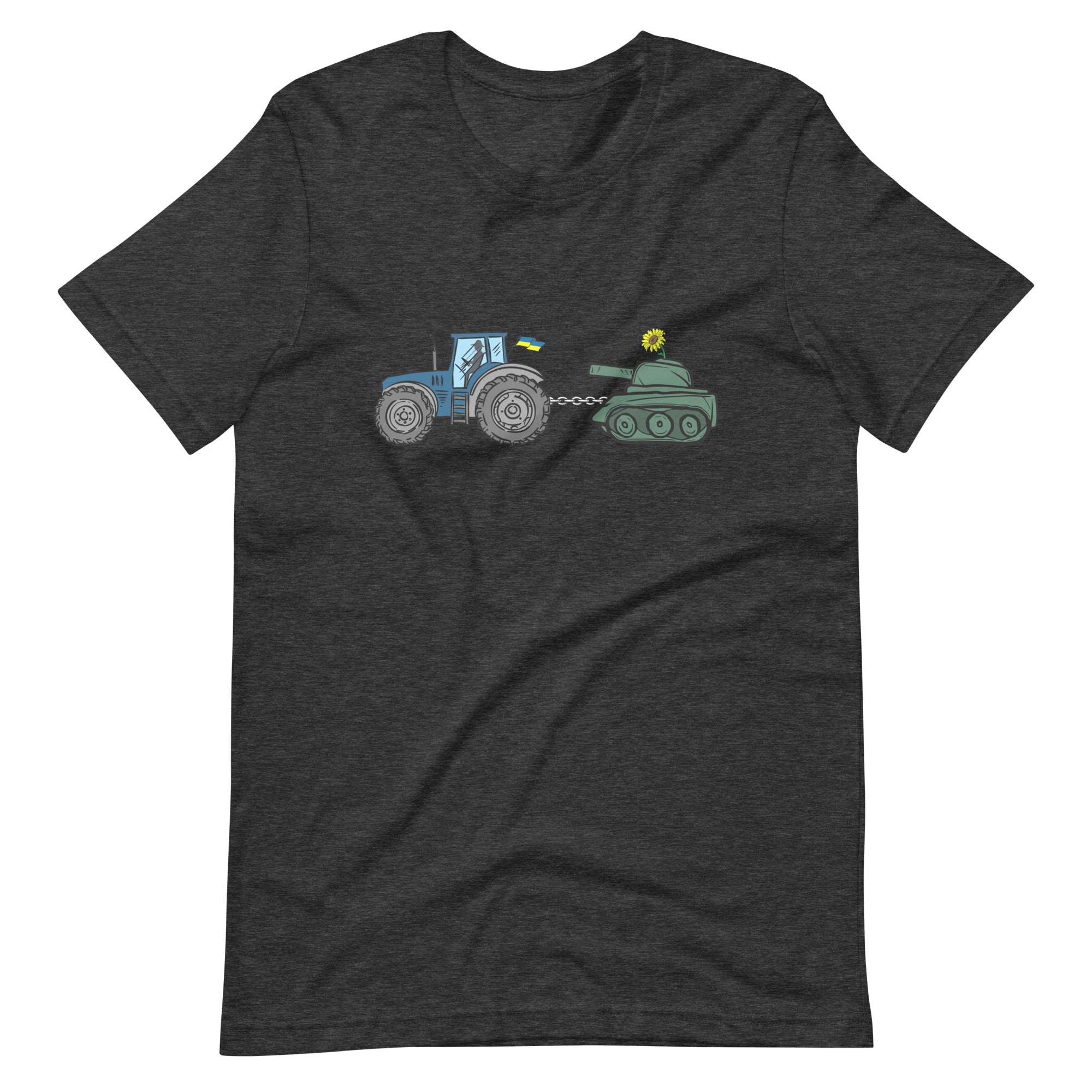 A Ukrainian Farmer Finds a Russian Tank - No Text - Adult TShirt - Saint Javelin