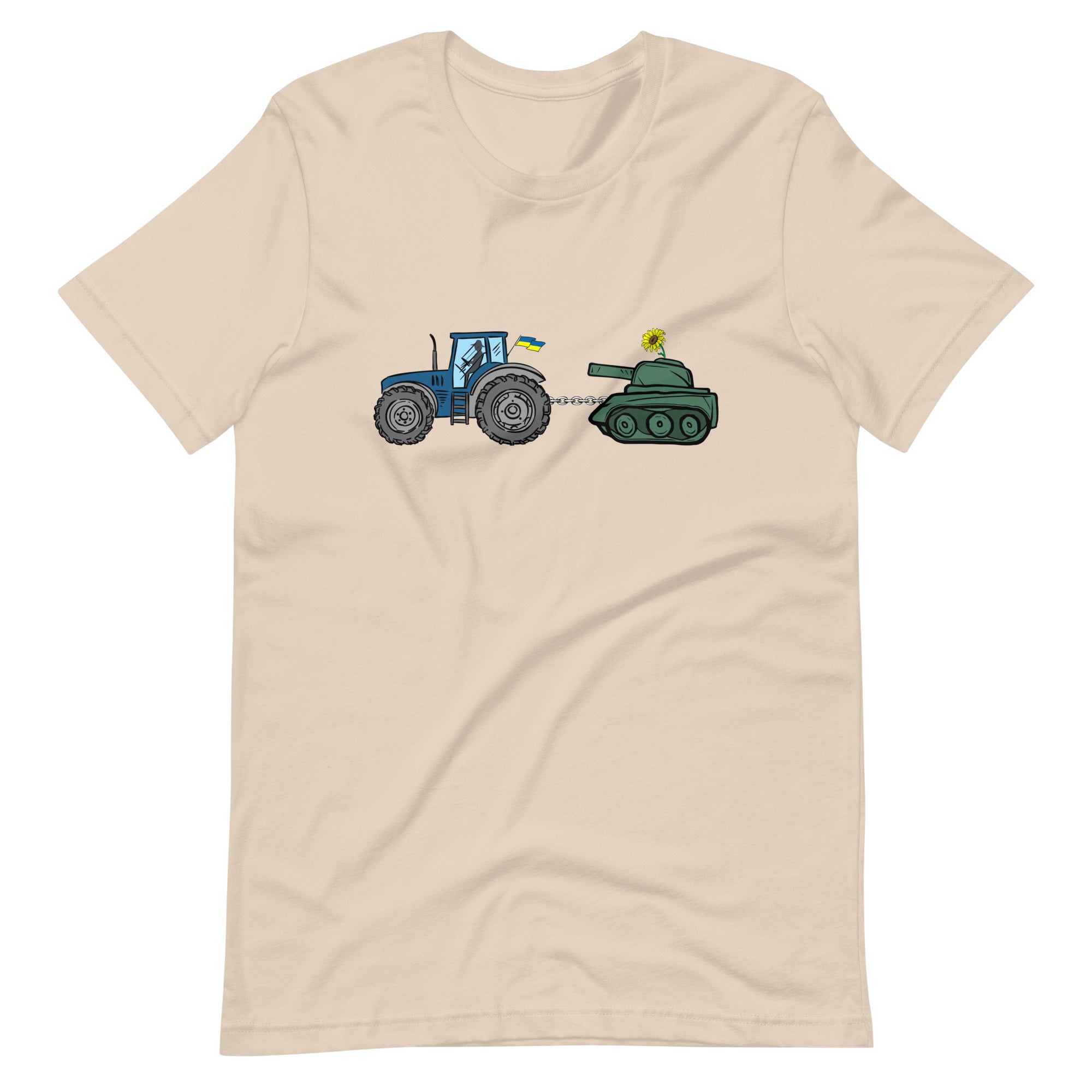 A Ukrainian Farmer Finds a Russian Tank - No Text - Adult TShirt - Saint Javelin