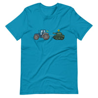 A Ukrainian Farmer Finds a Russian Tank - No Text - Adult TShirt - Saint Javelin