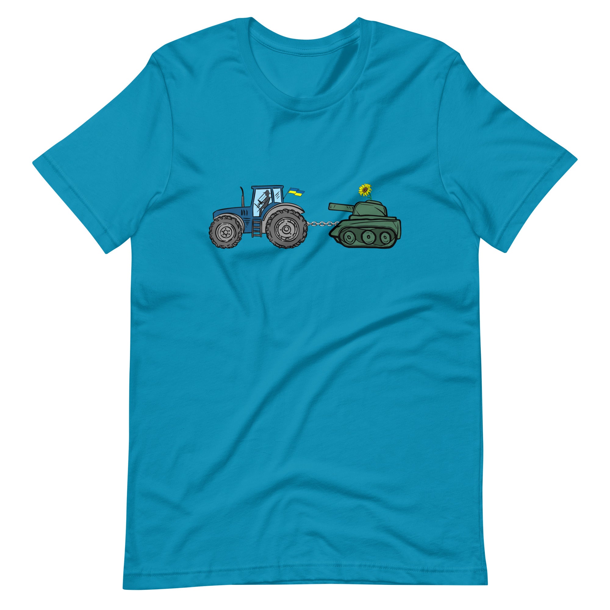 A Ukrainian Farmer Finds a Russian Tank - No Text - Adult TShirt - Saint Javelin