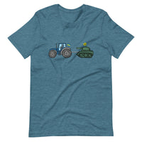 A Ukrainian Farmer Finds a Russian Tank - No Text - Adult TShirt - Saint Javelin