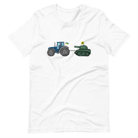 A Ukrainian Farmer Finds a Russian Tank - No Text - Adult TShirt - Saint Javelin