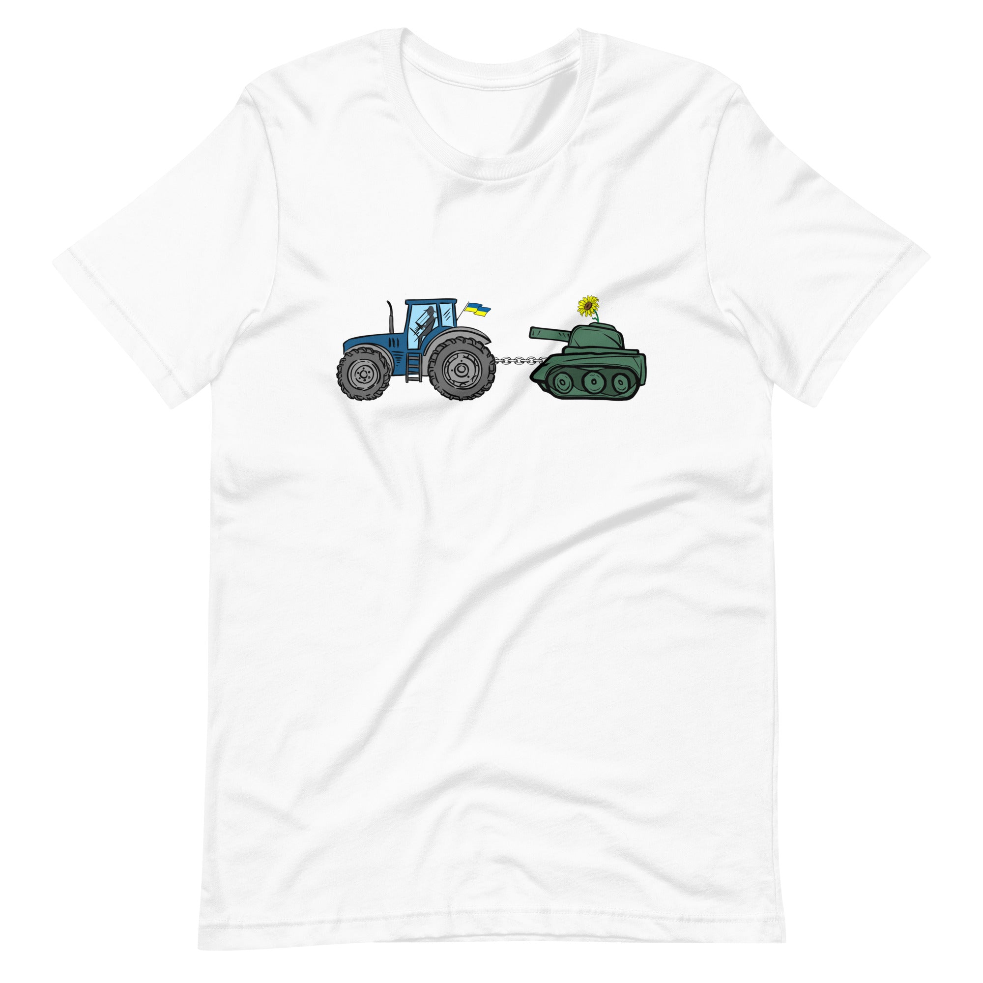 A Ukrainian Farmer Finds a Russian Tank - No Text - Adult TShirt - Saint Javelin