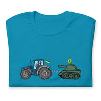 A Ukrainian Farmer Finds a Russian Tank - No Text - Adult TShirt - Saint Javelin