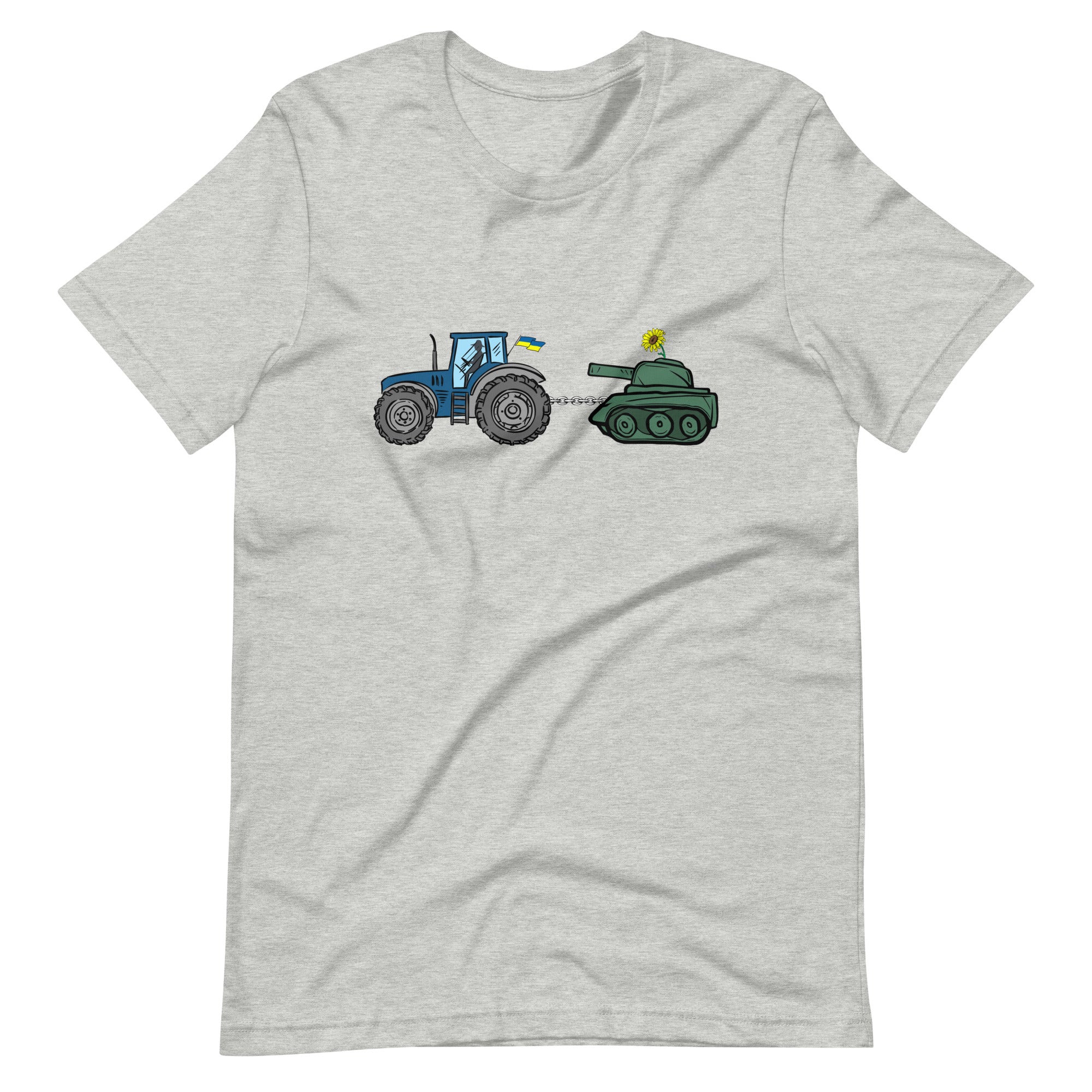 A Ukrainian Farmer Finds a Russian Tank - No Text - Adult TShirt - Saint Javelin