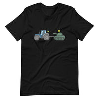 A Ukrainian Farmer Finds a Russian Tank - No Text - Adult TShirt - Saint Javelin