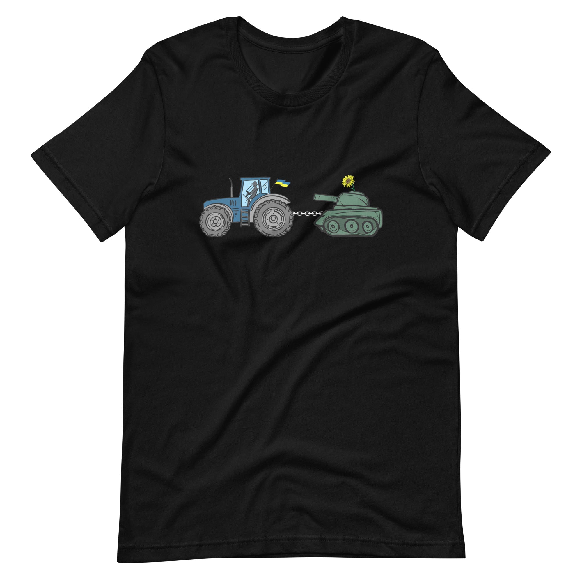A Ukrainian Farmer Finds a Russian Tank - No Text - Adult TShirt - Saint Javelin