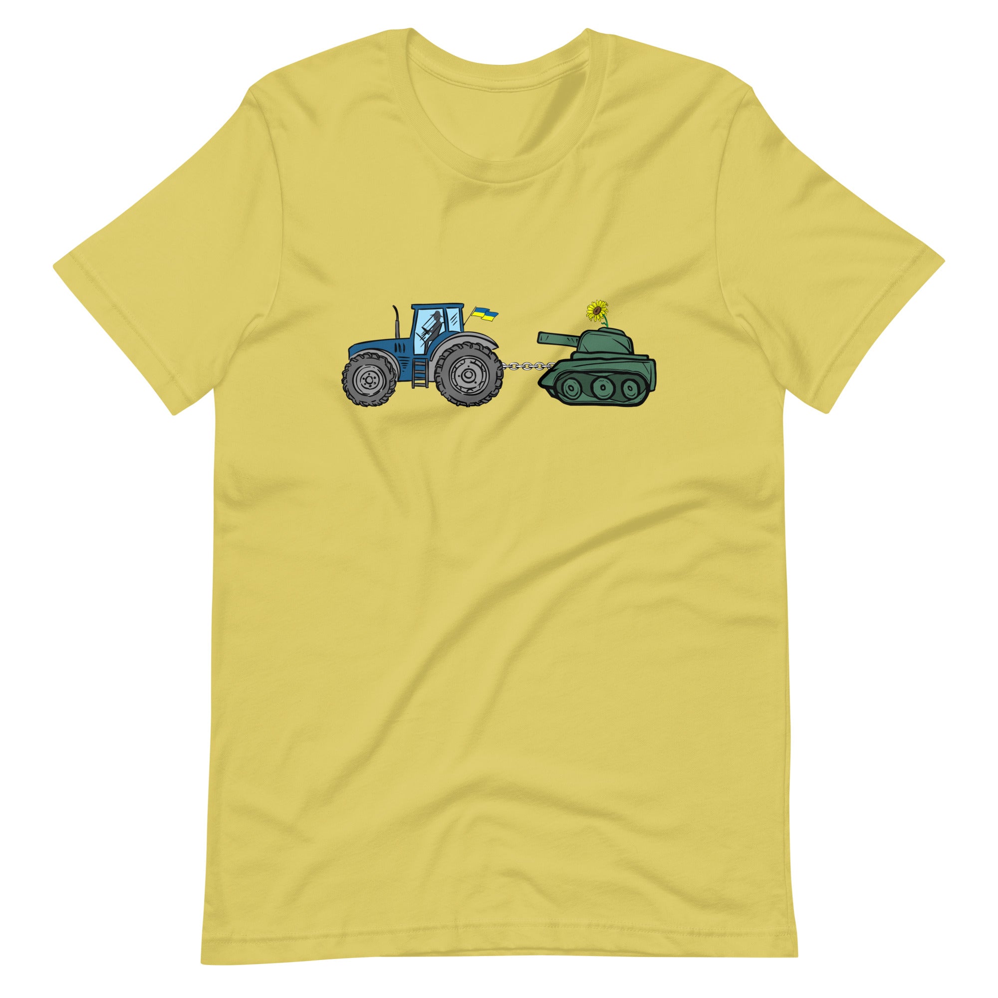A Ukrainian Farmer Finds a Russian Tank - No Text - Adult TShirt - Saint Javelin