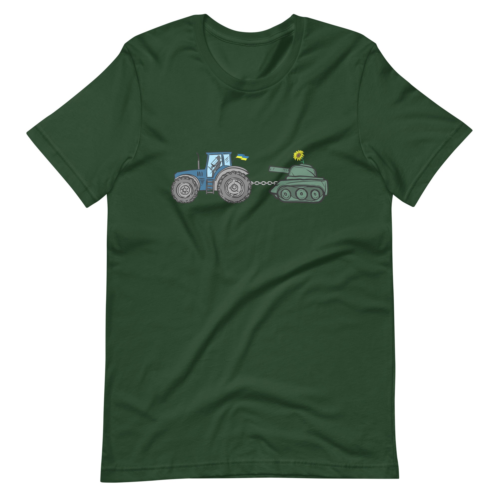 A Ukrainian Farmer Finds a Russian Tank - No Text - Adult TShirt - Saint Javelin