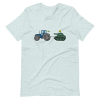 A Ukrainian Farmer Finds a Russian Tank - No Text - Adult TShirt - Saint Javelin