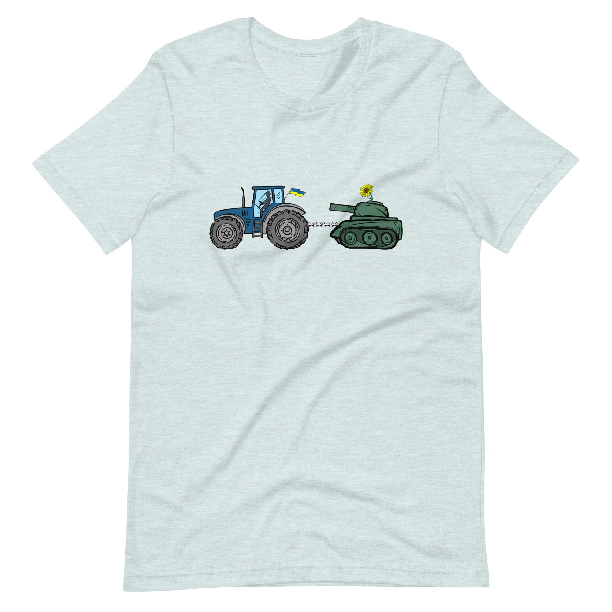 A Ukrainian Farmer Finds a Russian Tank - No Text - Adult TShirt - Saint Javelin