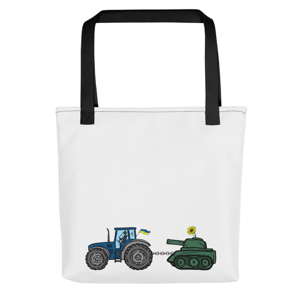 A Ukrainian Farmer Finds a Russian Tank - Tote Bag - Saint Javelin