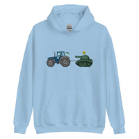 A Ukrainian Farmer Finds a Russian Tank x Slava Ukraini - Adult Hoodie - Saint Javelin