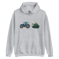 A Ukrainian Farmer Finds a Russian Tank x Slava Ukraini - Adult Hoodie - Saint Javelin