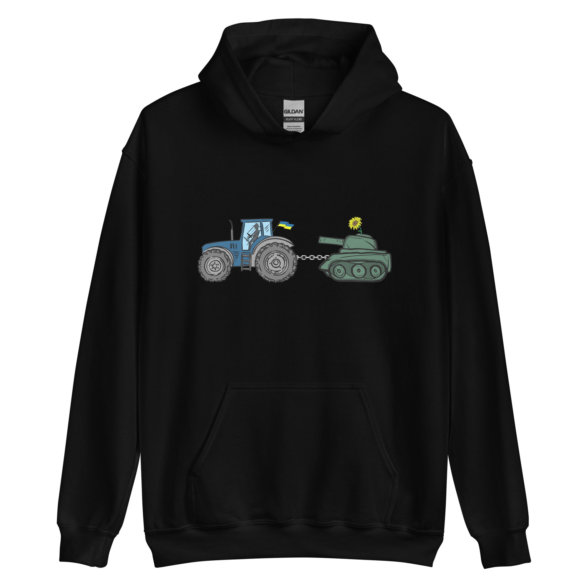 A Ukrainian Farmer Finds a Russian Tank x Slava Ukraini - Adult Hoodie