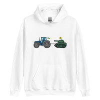 A Ukrainian Farmer Finds a Russian Tank x Slava Ukraini - Adult Hoodie - Saint Javelin