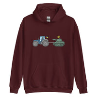 A Ukrainian Farmer Finds a Russian Tank x Slava Ukraini - Adult Hoodie - Saint Javelin