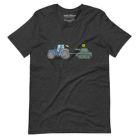 A Ukrainian Farmer Finds a Russian Tank x Slava Ukraini - Adult TShirt - Saint Javelin