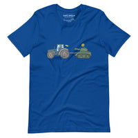 A Ukrainian Farmer Finds a Russian Tank x Slava Ukraini - Adult TShirt - Saint Javelin