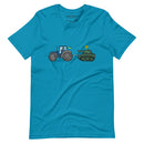 A Ukrainian Farmer Finds a Russian Tank x Slava Ukraini - Adult TShirt - Saint Javelin