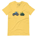 A Ukrainian Farmer Finds a Russian Tank x Slava Ukraini - Adult TShirt - Saint Javelin