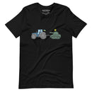 A Ukrainian Farmer Finds a Russian Tank x Slava Ukraini - Adult TShirt - Saint Javelin