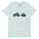 A Ukrainian Farmer Finds a Russian Tank x Slava Ukraini - Adult TShirt - Saint Javelin