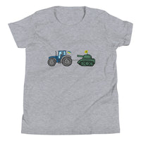 A Ukrainian Farmer Finds a Russian Tank - Youth / Teen TShirt - Saint Javelin